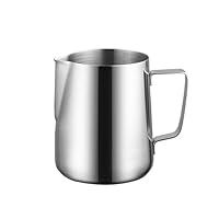 LATRAT 150ml Milch Aufschäumkrug Edelstahl - Barista Zubehör, Kaffee Creamer Milch Aufschäumer Kännchen Tasse, Perfekt für Espresso Cappuccino und Latté