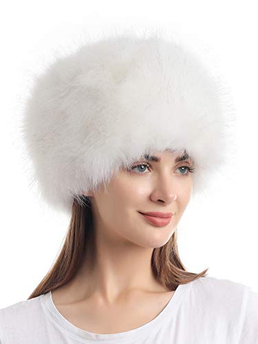 Soul Young Women's Winter Faux Fur Cossak Russian Style Hat(One Size,White with KGB), White With Kgb, One size