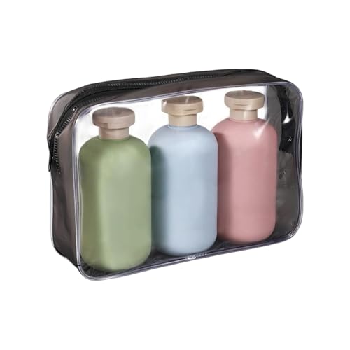 3個 100/200/300ml 漏れ防止 トラベルボトル 実用的な詰め替え可能なスクイーズ容器 シャンプー ローション ボディウォッシュ