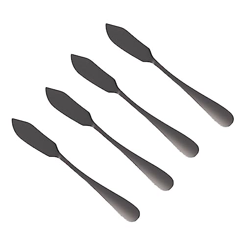 kesurpae Espátula para mantequilla de 4 piezas, espátula para queso, pastel, postre, crema, raspado, utensilios para hornear, panadería, restaurante