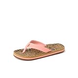 REEF Girls Sandals, Kids Ahi, Leopard/Canyon Sunset, 4
