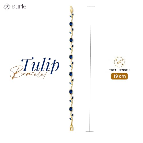 Image of Aurie Tulip Bracelet for Women & Girls | Anti Tarnish Stainless Steel Floral Bracelet |Party and Daily Wear Jewellery