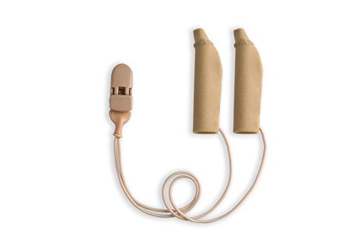 Ear Gear FM Corded – Protect Hearing Aids or Hearing Amplifiers from Dirt, Sweat, Moisture, Loss, Wind – Fits Hearing Instruments 2” to 3”