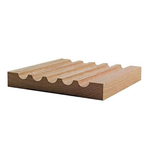 Fluted Casing Ewca49, 3/4" X 5-1/8", Red Oak, 95" #TOP1