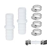 2Sets Washing Machine Waste Pipe Connector 110810 Leak-Proof Hose to Hose Joiner Drain Extension Adapter for Dishwasher and Washing Machine Hose Connector for Efficient Water Waste Management