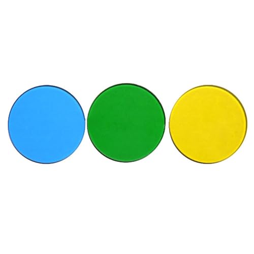 AmScope FT-BGY32 32mm Blue Green and Yellow Filters for Microscopes
