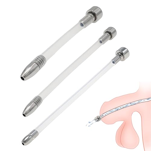 Image of 3 Pcs Urethra Trainer Set Chastity Lock Accessories Chastity Device Sex Toy Sound Urethral Plug Urethral Toy Urethral Masturbation Stick Catheter Sound Penis Plug Male Urethra Stimulation