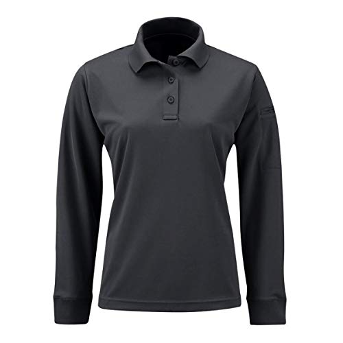 Propper Women's Long Sleeve Uniform Polo, Charcoal, 100% Polyester, Medium