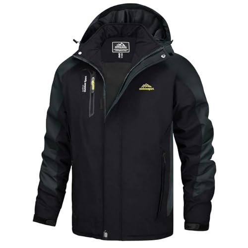 KEFITEVD Softshelljacke Herren Wasserdicht Atmungsaktiv Outdoor Jacke...