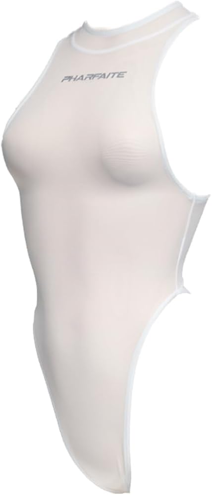 Amazon.co.jp: PHARFAITE SHEER High Neck Suit, white, S : Clothing