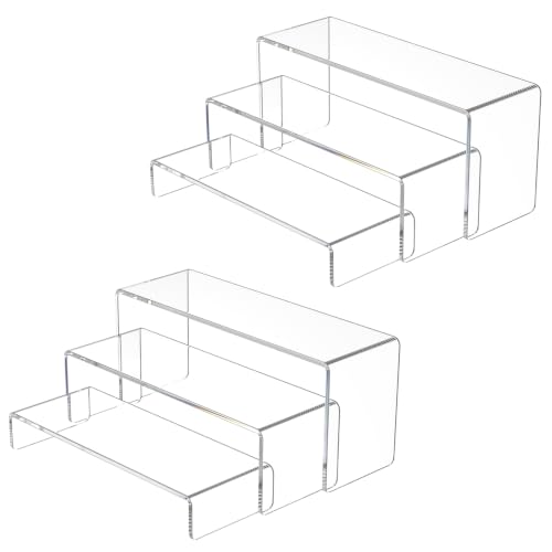 NIUBEE Acrylic Display Risers Stands, Display Shelf for Cupcakes ,12" 3 PCS