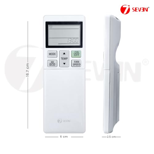 Image of 7SEVEN Compatible with Mitsubishi AC Remote Control RLA502A700S Model 250 Suitable for SRF50ZMXA-S SRF35ZMXA-S Split & Window 1 1.5 2 Ton AC - Match Remote Keys to Replicate Genuine Functionality