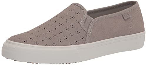 Image of Keds Womens Double Decker Canvas Slip On Sneakers Shoes Casual - Black