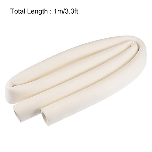 Image of uxcell Foam Tubing for Handle Grip Support, 22mm ID 32mm OD 1m Length White