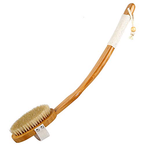 Rückenbürste, Trockenbürste, Badebürste Mit Langem Stiel, Körperbürste Saunabürste Für Peeling Und Massage, Für Männer Und Frauen Geeignet M 50Cm Cover