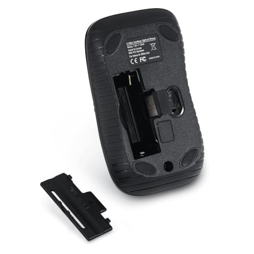 Image of Verbatim Wireless Notebook Optical Mouse, Commuter Series - Matte Black | 2.4 GHz wireless with 1200 DPI and nano receiver for laptops, desktops and travel
