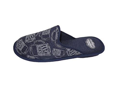 Zapatillas de Estar por Casa/Biorelax/Hombre/Puntera Abierta/Empeine: Lona Acolchada/Suela: Goma/Cámarade Aire/Dibujo Cerveza/Talla 45