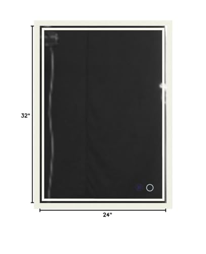 Zelieve 24X32 Led Bathroom Mirror,Led Mirror For Bathroom,Bathroom Mirror With Lights,Backlit Mirror,Anti-Fog,Dimmable,Cri90+,Touch Button,Water Proof,Horizontal/Vertical,Wall Mounted thumb #7