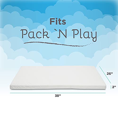 Milliard Memory Foam Pack N Play Mattress Topper (2 inch) - Image 3