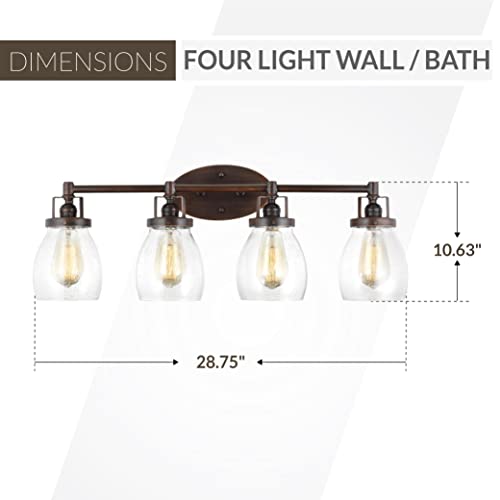Image of Generation Lighting 4414504EN7-710 Belton Four - Light Wall /Bath Vanity Style Fixture, Bronze