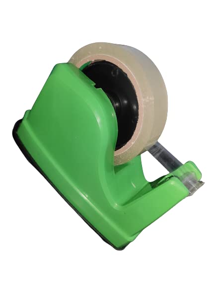 Dinojames Heavy Weight and Anti-Skid 1 inch Cello Tape Dispenser for Home, Office, School Use (Random Color) Pack of 1 2