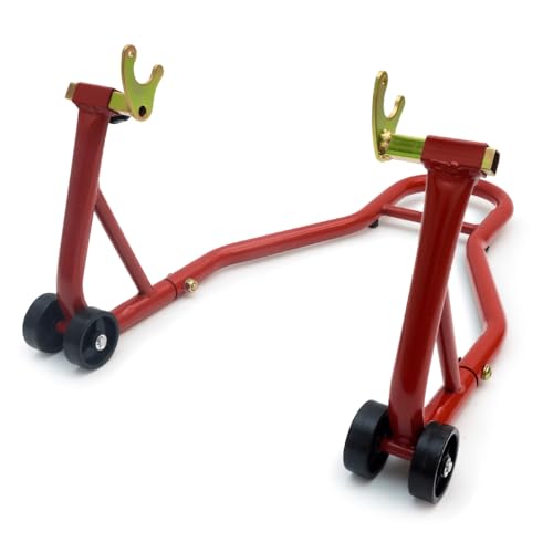 Béquille lève-Moto Support Roue arrière avec fourches pour Prise sur diabolos - Rouge