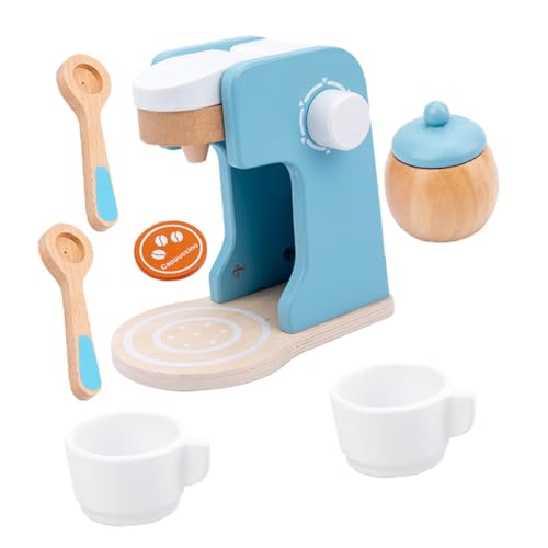 BESPORTBLE 1Juego Juguete De Cafetera De Madera para Máquina De Espresso De Educativo De Cumpleaños para Electrodoméstico De Cocina Infantil