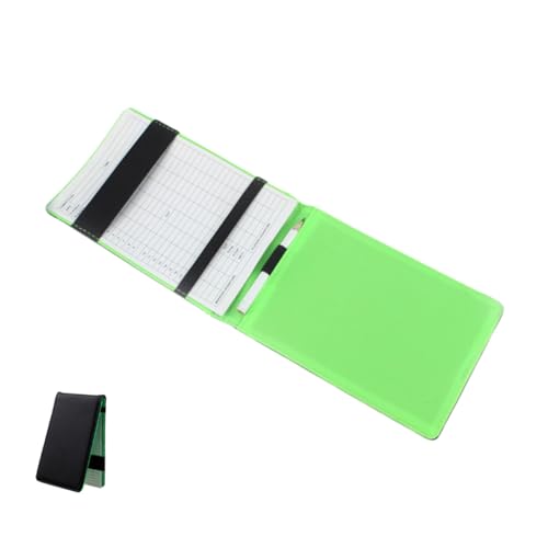 CIYODO Professionelles Golf Scorebook aus Pu Leder Schwarz Kompakt und Leicht Geeignet für Standard scorekarten Praktisches Score Recording Notebook für...