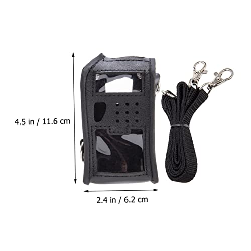 KONTONTY Estojo De Couro Walkie Talkie Suporte Suporte Para Serviço Pesado Coldre Universal Pu Bolsa