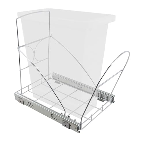 GAESHOW Soportes de Cubo de Basura Extraíble, Sistema Basura Extraible Cocina, Cubo Extraíble Debajo del Fregadero para Cocina, Restaurante, Cafetería (bote de basura no incluido)