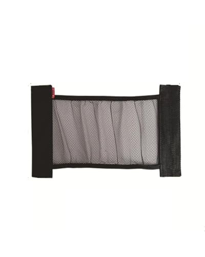 Filet de rangement pour siège de voiture en maille élastique auto-agrippante noire