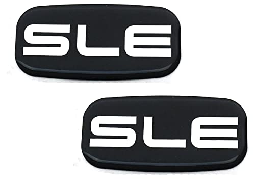 Image of 2Pcs SLE Cab Emblems 3D Badge Logo Roof Pillar Replacement for 99-07 Silverado Tahoe Suburban 15036134 Pickup Truck SUV (Chrome)