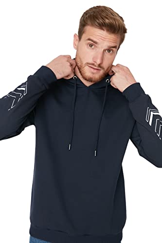 Trendyol Męska bluza z długim rękawem, grantowy, XL