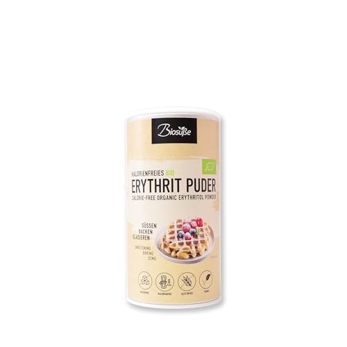 Biosüße Bio Erythrit Puder 90g - kalorienfreier Puderzuckerersatz. Vegan glutenfrei ohne Kalorien