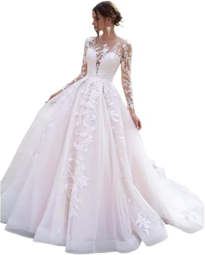 Lace Mermaid Wedding Dresses for Bride 2025 Long Sleeve Beach Bridal Gowns Satin Boho Bridal Dresses