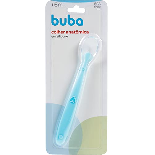 BUBA Colher Silicone Baby Azul