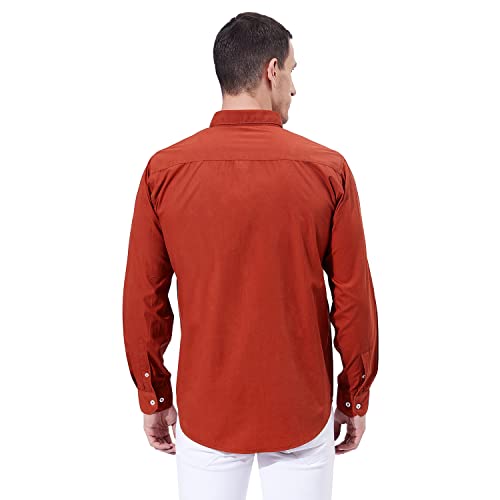Image of Ben Martin Men's Cotton Regular Collar Shirt with Chest Pocket || Classic Collar, Slim Fit, Casual & Formal Wear || Soft & Breathable Fabric || Full Sleeve Shirt for Men