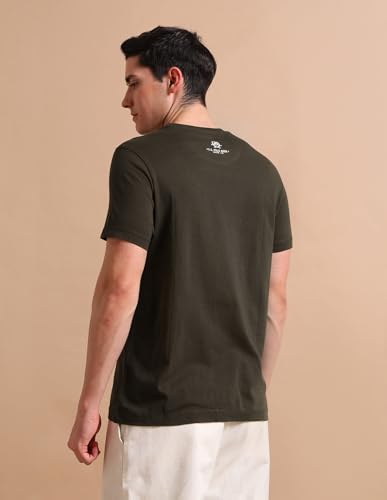 Image of U.S. Polo ASSN. Brand Printed Cotton T-Shirts for Men - Breathable & Comfortable, Half Sleeves Mens Casual T Shirts
