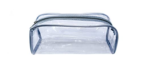 Image of iShine Multipurpose Travel Morning Zipper Pouch for Men and Women Transparent Medium (Pack of 1, Silver)