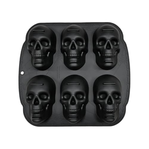 Skull Cake Pan Silicone Mold (6 Cavity)