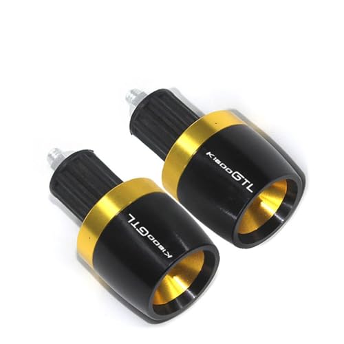 XIAOYANparts Für BMW K1600GTL K1600GT K1600gl K1600 GTL Motorrad Lenker Griffe Ende Griff Bar Kappe End Stecker(Gold)