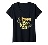 Photo Gallery donna new years eve party nye 2023 happy new year 2023 maglietta con collo a v Photo Gallery donna new years eve party nye 2023 happy new year 2023 maglietta con collo a v