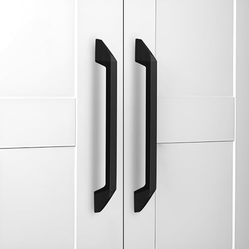 Image of Plantex Cabinet Handle /Kitchen Cabinet Door Handle /Wardrobe /160 mm Cupboard Handle /Door Pull-Push Handle for Home /Office - Pack of 2 (Black)