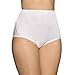 Vanity Fair Women's High Waisted Underwear, Full Coverage Ladies Panties, Perfectly Yours Briefs, Nylon Lace - Star White/Star White/Star White, 7