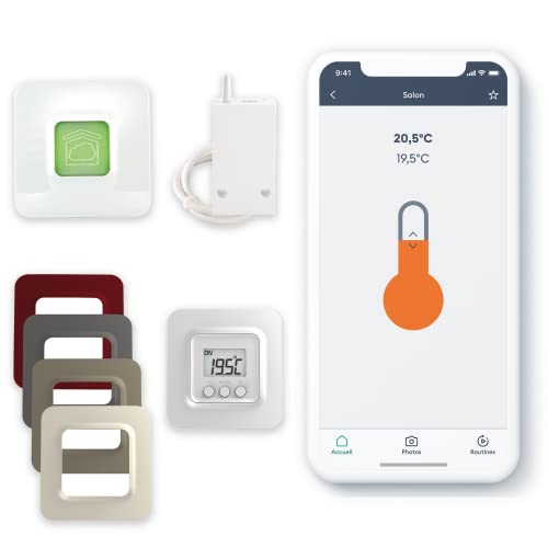 Delta Dore - 6050632 Tybox 5100 Pack de Termostato ambiente conectado con passarel la domótica IP Tydom 1.0
