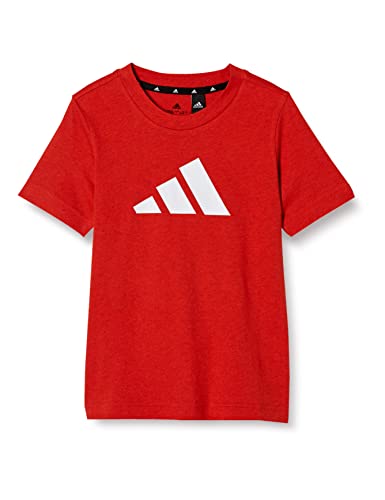 [アディダス] 半袖 Tシャツ キッズ デザインド トゥ ムーブ 3ストライプス 半袖Tシャツ 29341 ビビッドレッドメランジ/ホワイト(HG8863) J130