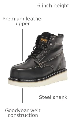 Image of Wolverine Moc-Toe Steel-Toe EH 6 inch Work Boot Men's