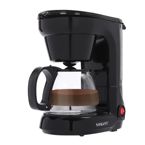 Treeisland Cafetera de filtro, 750 ml, pequeña cafetera eléctrica para hogares, oficinas, cafeterías