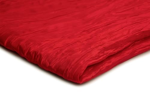 Tela Tafetán arrugado, 50 x 145 cm (Rojo)