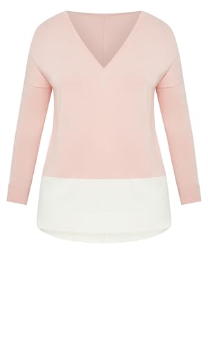Image of Avenue Women's Plus Size Sweater So Sweet in Seafoam /Ivory, Size 1416